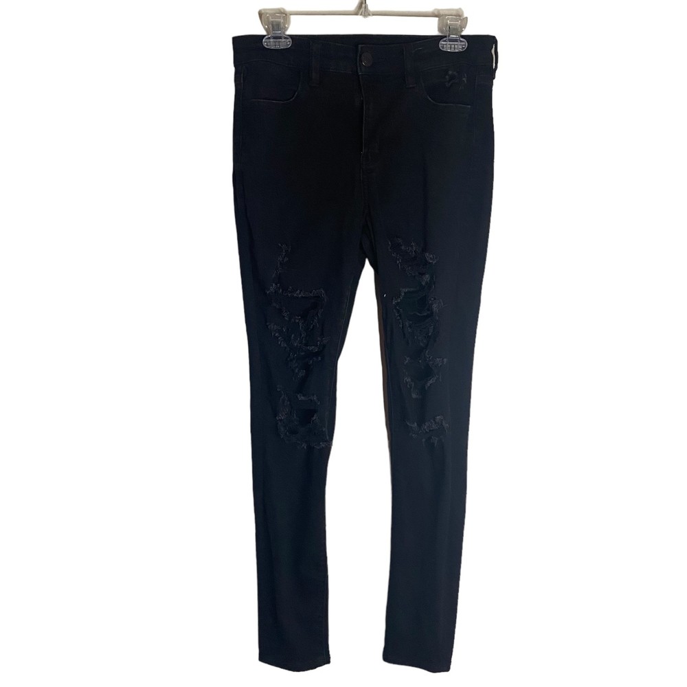AMERICAN EAGLES Next level stretch Distressed Hi-Rise JEGGING Bk Size 10 Regular